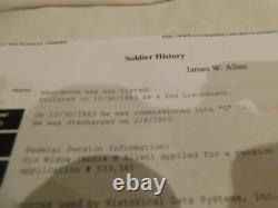 Civil War Cavalry Vet & Wife Photos 19th Penn Cavalry James Allen Lot Of 2 #275
