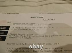 Civil War Cavalry Vet & Wife Photos 19th Penn Cavalry James Allen Lot Of 2 #275