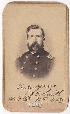 Civil War Colonel J. C. Smith, 96th Illinois signed CDV
