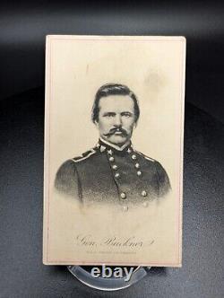 Civil War Confederate General Simon B Buckner CDV Original 4x2.5 Ephemera