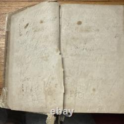 Civil War Confederate Georgia 1863 Bible Rock Island Prison POW Owned Signed
