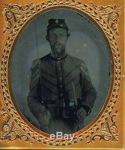 Civil War Confederate Ruby Ambrotype 6th Plate-Early War