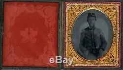 Civil War Confederate Ruby Ambrotype 6th Plate-Early War