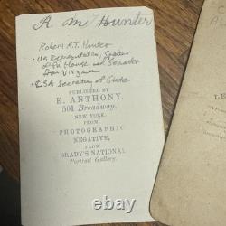 Civil War Confederate Secretary of State Robert Hunter Virginia History Lot of 2