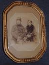 Civil War Confederate Soldier & Wife Albumen Photo Framed/matted