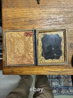 Civil War Confederate Tintype Photo 25th South Carolina Buckle Breastplate ID