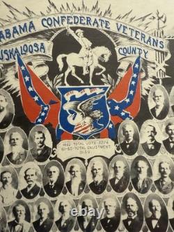 Civil War Confederate Veterans Photo Tuscaloosa Alabama 1902 UCV Identified