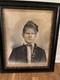 Civil War Crayon Portrait Union Soldier In Period Era Frame
