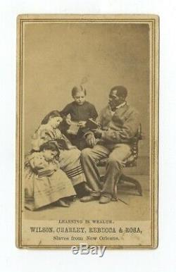 Civil War Emancipated Slave Children, New Orleans Original CDV Photo, 1864