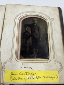 Civil War Era 1860s & 1870s Photo Album Alabama Cartledge Deckard Davis Tintype