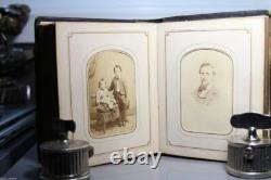 Civil War Era / 1860s Photo Album Curtis Family Illinois Iowa w' Daguerreotype