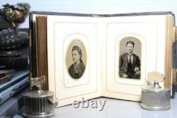 Civil War Era / 1860s Photo Album Curtis Family Illinois Iowa w' Daguerreotype