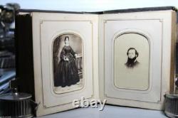 Civil War Era / 1860s Photo Album Curtis Family Illinois Iowa w' Daguerreotype