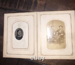 Civil War Era / 1860s Photo Album Curtis Family Illinois Iowa w' Daguerreotype Civil War Era / 1860s Photo Album Curtis Family Illinois Iowa w' Daguerreotype