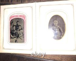 Civil War Era / 1860s Photo Album Curtis Family Illinois Iowa w' Daguerreotype