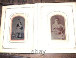 Civil War Era / 1860s Photo Album Curtis Family Illinois Iowa w' Daguerreotype