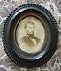 Civil War Era Abraham Lincoln Framed Cdv Photograph Antique 1855 Gutta Percha