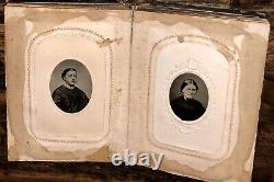 Civil War Era Album Tintypes CDV Photos Tax Stamps IDs