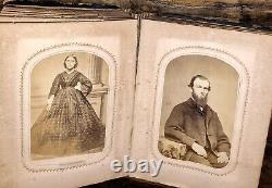 Civil War Era Album Tintypes CDV Photos Tax Stamps IDs