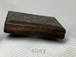 Civil War Era Ambrotype Seated Couple Man & Woman With Gold Jewelry Leather Case