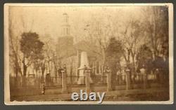 Civil War Era CDV Christ Church & Cemetery Alexandria Virginia 1860's