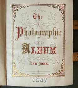 Civil War Era CDV Tintype Photo Album, Union Soldier, Children With Dolls Etc