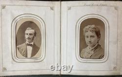 Civil War Era CDV Tintype Photo Album, Union Soldier, Children With Dolls Etc