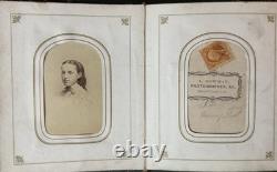Civil War Era CDV Tintype Photo Album, Union Soldier, Children With Dolls Etc