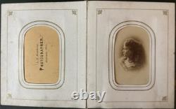Civil War Era CDV Tintype Photo Album, Union Soldier, Children With Dolls Etc