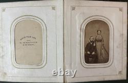 Civil War Era CDV Tintype Photo Album, Union Soldier, Children With Dolls Etc