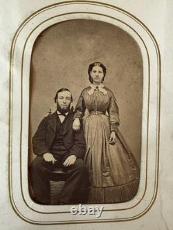 Civil War Era CDV Tintype Photo Album, Union Soldier, Children With Dolls Etc