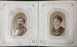 Civil War Era CDV Tintype Photo Album, Union Soldier, Children With Dolls Etc