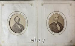 Civil War Era CDV Tintype Photo Album, Union Soldier, Children With Dolls Etc