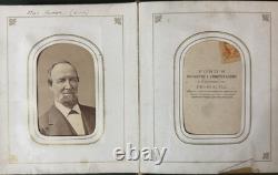 Civil War Era CDV Tintype Photo Album, Union Soldier, Children With Dolls Etc