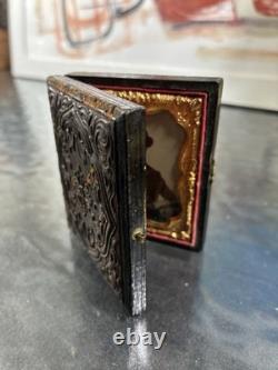 Civil War Era Daguerreotype Photo In Original Case 3 Inches Tall