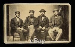 Civil War Era Georgia Group Shot of Four Men / 1860s CDV Photo, Savannah