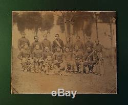 Civil War Era Group Photograph Union Soldiers Platoon James Campbell 7.75x9.75