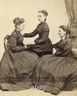 Civil War Era Group of Women, Sisters / Twins J. W BLACK Boston Photographer