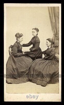 Civil War Era Group of Women, Sisters / Twins J. W BLACK Boston Photographer