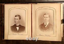 Civil War Era & Later Photo Album Kansas Iowa Many ID'd Crum Family Cdv Tintypes