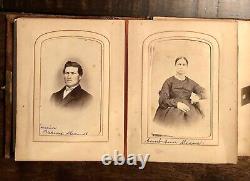 Civil War Era & Later Photo Album Kansas Iowa Many ID'd Crum Family Cdv Tintypes