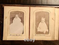 Civil War Era & Later Photo Album Kansas Iowa Many ID'd Crum Family Cdv Tintypes