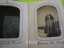 Civil War Era Photo Album, Tintypes, Nice! , Pratt Family, Vermont