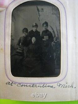 Civil War Era Photo Album, Tintypes, Nice! , Pratt Family, Vermont