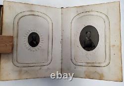 Civil War Era Photo Album with50 CDVs & Tintypes