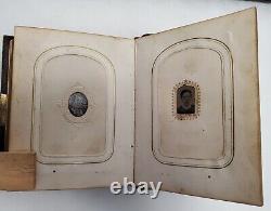 Civil War Era Photo Album with50 CDVs & Tintypes