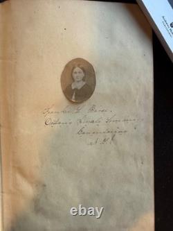 Civil War Era Photographically Illustrated Autograph Book 1862 (31 photos!) RARE