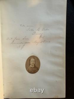 Civil War Era Photographically Illustrated Autograph Book 1862 (31 photos!) RARE