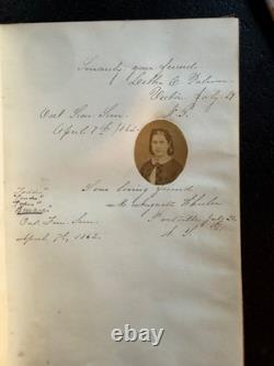 Civil War Era Photographically Illustrated Autograph Book 1862 (31 photos!) RARE