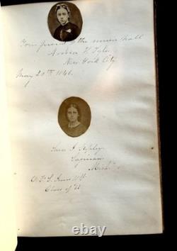 Civil War Era Photographically Illustrated Autograph Book 1862 (31 photos!) RARE
